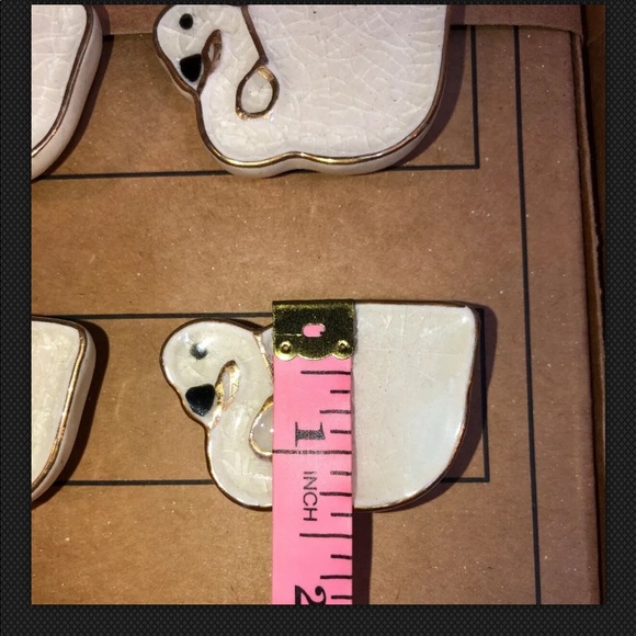 12x White Gold Swan Cabinet Drawer Knobs Pulls - Picture 6 of 8